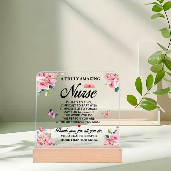 Nurse Appreciation Acrylic Plaque - Heartfelt Thank You Gift For Nurses Perfect For Home Office Or Desk Decor Ideal For Retirement Birthday Or Nurse'S Day Nurse Appreciation Gift