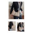 thumbnail image 3 of PRIYAL Suede Hobo Shoulder Bag, Adjustable Crossbody Tote, Retro Zipper Top Handbag for Daily Commute Travel, 3 of 4