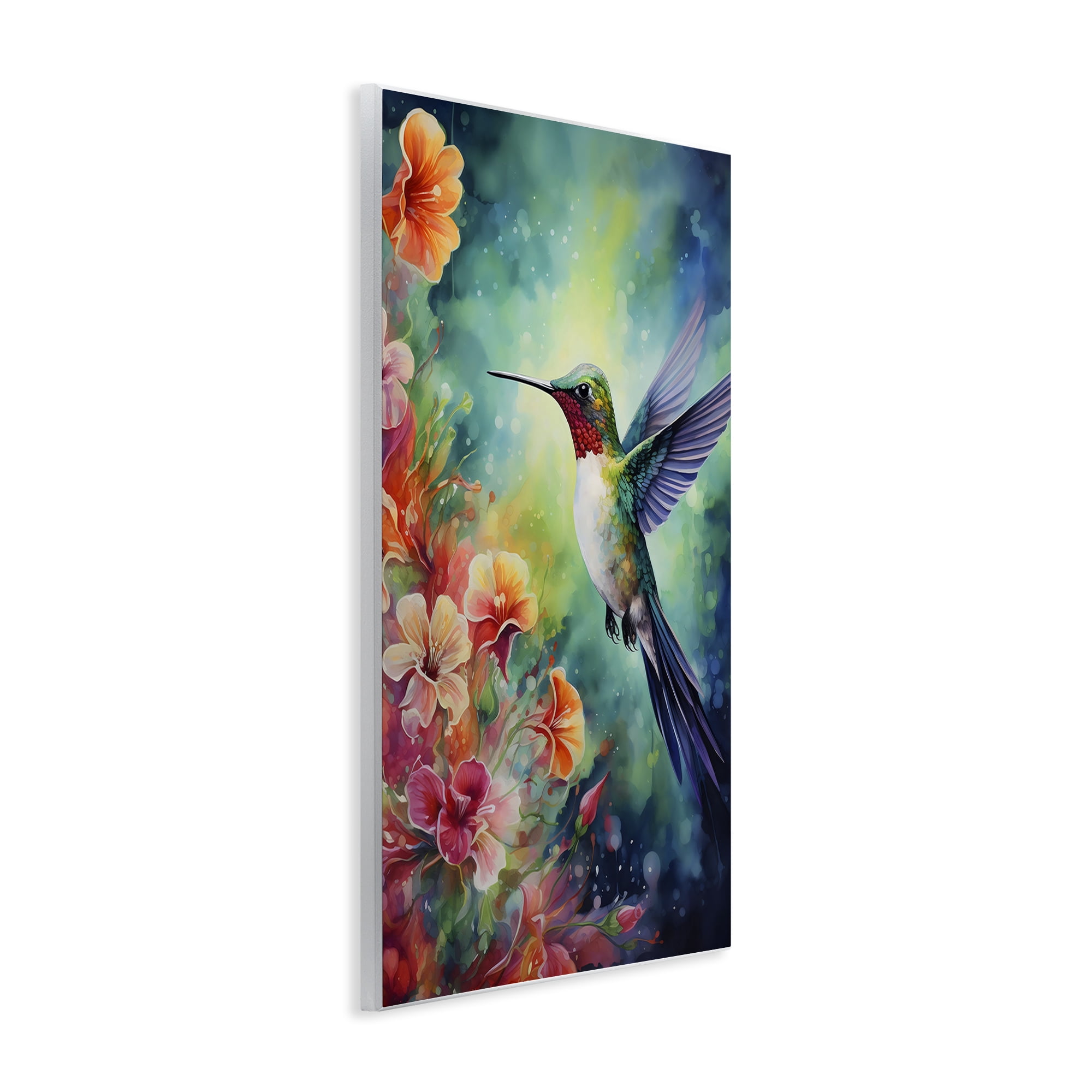 Stupell Industries Fluttering Hummingbird & Radiant Blossoms Wall Plaque Art, design by Creative Studio