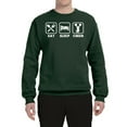 thumbnail image 2 of Cheerleading Eat Sleep Cheer Girl Sports Unisex Crewneck Graphic Sweatshirt, Forest Green, Large, 2 of 3