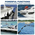thumbnail image 6 of Dreizack Boat Fenders 4 Pack 6.5"×23" Boat Fenders for Docking with 4 Ropes, Inflatable Ribbed Marine Pontoon Boat Fender Bumper for Docks with 1 Storage Bag, 1 Air Pump and 4 Needles, Black, 6 of 8