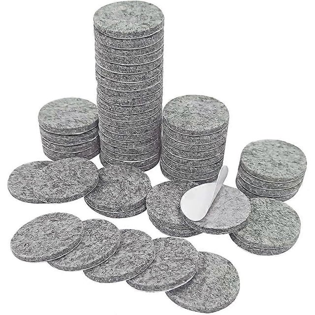 Almohadillas de fieltro adhesivas, 50 unidades, 25 mm x 3 mm, redondas, antideslizantes, para muebles.