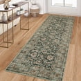 thumbnail image 2 of Hasoo 2' x 6' Modern Runner Rug for Hallway Bedroom Floral Pattern Washable Soft Indoor Carpet, Black, 2 of 5