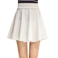 thumbnail image 1 of Women's Black and White Basic Multifunctional Elastic Horn Casual Mini Skating Skirt Lining Pleated Skirt, 1 of 6