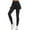 Black, variant on Womens Yoga Pants Black Skort Yoga Pants High Waist Skirt Overlay Stretchy Fabric Tennis & Casual Outing Sporty Leggings