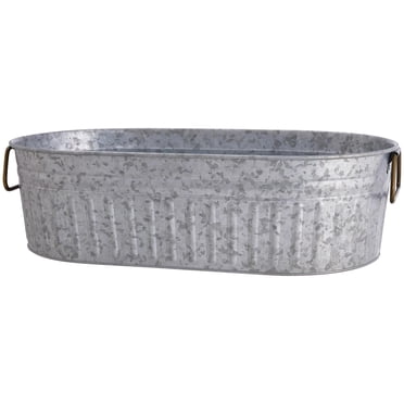 Better Homes & Gardens Galvanized 4.15 Gallon Oval Tub
