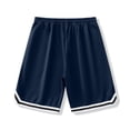 thumbnail image 4 of LNZGNM Mens Basketball Shorts Plus Size Quick Dry Sports Shorts Elastic Waist Drawstring Short Pants Athletic Jogger Shorts with Pockets,Navy XL, 4 of 5