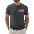 thumbnail image 3 of Ramiter Men's America 250Th Anniversary Printed T-Shirt Patriotic Falg Shirts for Men(Dark Gray,2XL), 3 of 8