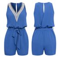 thumbnail image 3 of Mamelucos Casuales Mamelucos casuales para mujer Mono ajustable con cuello en V para mujer para el verano (Azul XL) Cgtredaw para Mujer Azul T M, 3 of 7