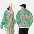 thumbnail image 4 of Vsdgher Sweat à Capuche Imprimé Feuilles de Palmier Colorées pour Hommes Femmes, Manches Longues Protection Solaire Pêche Course Natation-TTG, 4 of 7