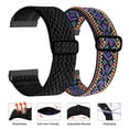 thumbnail image 6 of 4 Pack Stretchy Bands Compatible with Fitbit Versa 3 / Fitbit Sense Bands Women Men, Adjustable Elastic Soft Loop Nylon Breathable Replacement Straps for Fitbit Sense & Versa 3 Smartwatch Wristband, 6 of 6