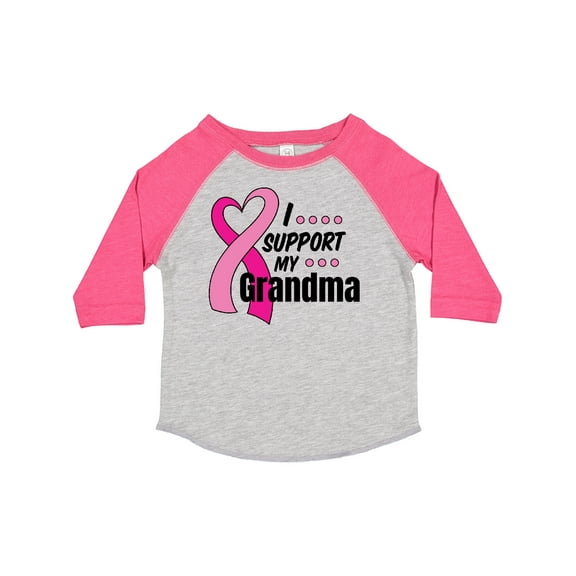 Inktastic Breast Cancer Awareness I Support My Grandma Pink Ribbon Boys or Girls Toddler T-Shirt