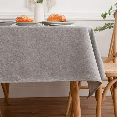 

Home Table Cloth Solid Color Imitation Cotton Linen Rectangular Tablecloth Thick Dining Desk Decor Coffee Table Cover