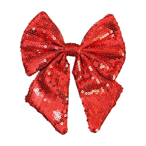 RyanK Christmas Bow,Christmas Ornament,Christmas Tree Decorations,Christmas Bow Decorations Garland Bow Small Christmas Tree Bow Sequin Bow Tie Christmas Decoration Bow Decorations 23x18x2cm Red