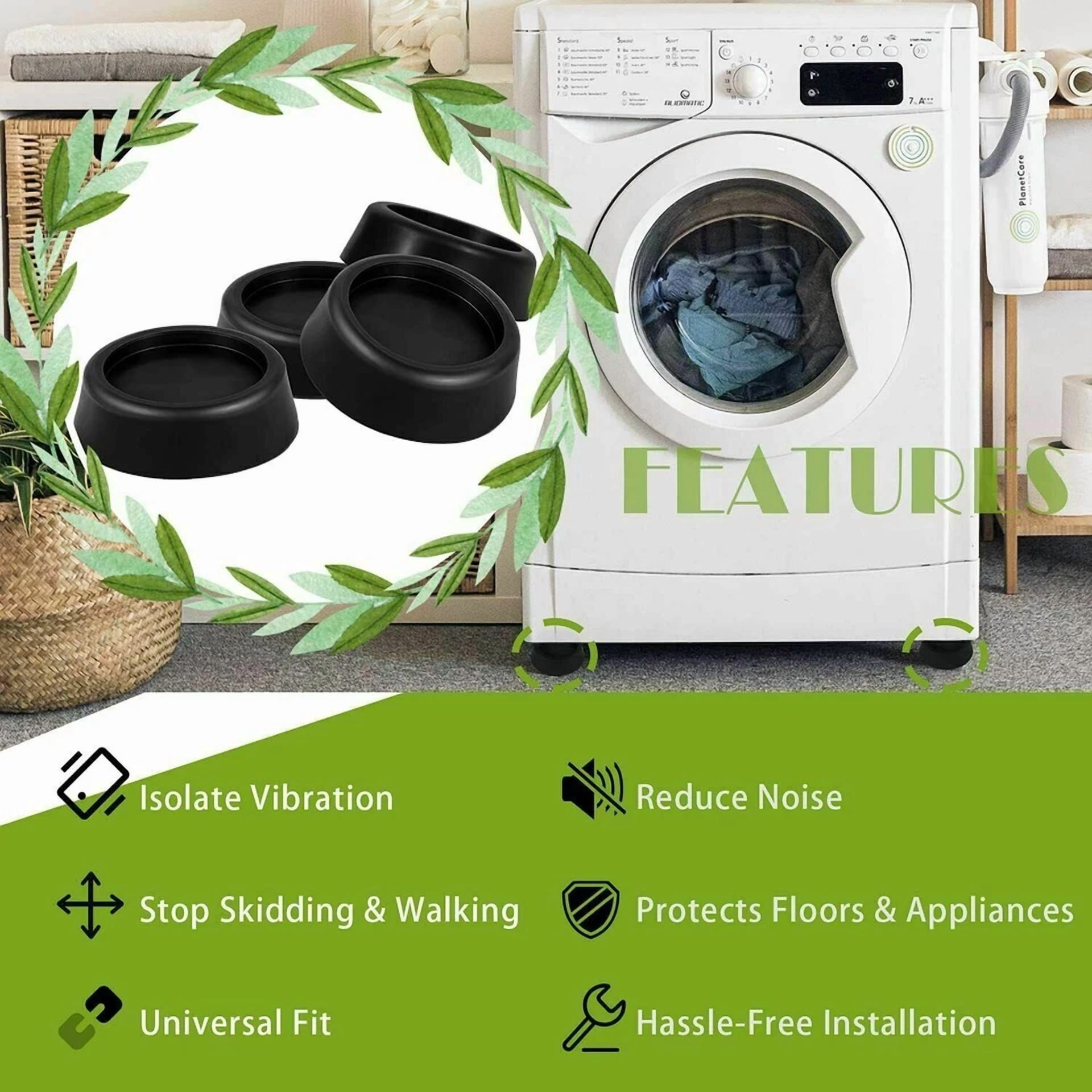 Jb6368 Washing Machine Anti-Vibration Pad Kitchen Appliance Feet Rubber Mat Base