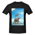 thumbnail image 4 of Bingfone Elephant Giraffe Men'S Loose Fit Short-Sleeve Pocket T-Shirt, 4 of 7