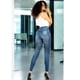 thumbnail image 3 of SET DE 2 LEGGING GRUESO DE MUJER AZUL Y NEGRO DISEÑO MEZCLILLA UNITALLA, 3 of 5