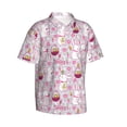 thumbnail image 5 of Wukai Easter Rabbit Men's Hawaiian Shirt Short Sleeve Casual Button Down Summer Beach Aloha Shirt Tropical Print Holiday Party, 5 of 8