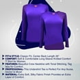 thumbnail image 3 of ACTIVE UNIFORMS Women's Under Scrub Tee Crew Neck Long Sleeve T-Shirt 2 - Pack (Purple, Large), 3 of 6