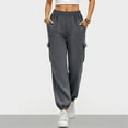 thumbnail image 2 of vigerkar Womens Cargo Sweatpants Oversized Joggers Baggy Athletic Pants with Pockets (Dark Gray, M), 2 of 7