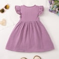 thumbnail image 6 of MEZZALL Girls Summer Dress French Style Sleeveless Smocked Waist Tiered Ruffle Toddler Kids O-Neck Comfortable Breathable Dresses, 6 of 8