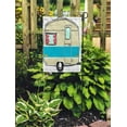 thumbnail image 2 of SIDONKU Blue Caravan Retro Happy Hippie Vintage Travel Trailer Camper Red Garden Flag Decorative Flag House Banner 12x18 inch, 2 of 2