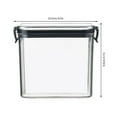 thumbnail image 3 of Contenants de Rangement pour Riz Pain Contenant Frais Contenants Hermétiques Petits Sacs Organisateur de Rangement Sacs de Rangement pour Aliments Contenants Réutilisables pour Préparation des Aliments Bocal en Verre Carré Transparent Hermétique Conservation de la Fraîcheur, 3 of 4