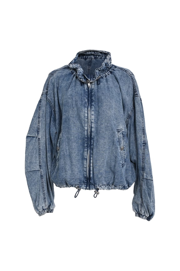 Pre-Owned Isabel Marant Etoile Plume Denim Jacket in Blue Lyocell