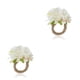 thumbnail image 3 of Servilletero de flores artificiales Advancent 6 Piezas Lino Blanco, 3 of 6