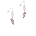 thumbnail image 2 of Delight Jewelry Silvertone Pink Running Shoe Silvertone Leaf French Earrings, 2 of 5