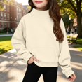 thumbnail image 2 of EnJoCho Girls Mock Neck Sweatshirt Teens Oversized School Preppy Pullover Top | Kids Cute Athletic Sweatshirts Fall Winter Long Sleeve Loose Athletic Trendy Loose Tops, 2 of 9