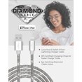 thumbnail image 4 of Liquipel Powertek iPad & iPhone Charger Cable, Fast Charging 6ft MFI Certified Lightning to USB Cord, Diamond Shine Silver, 4 of 7