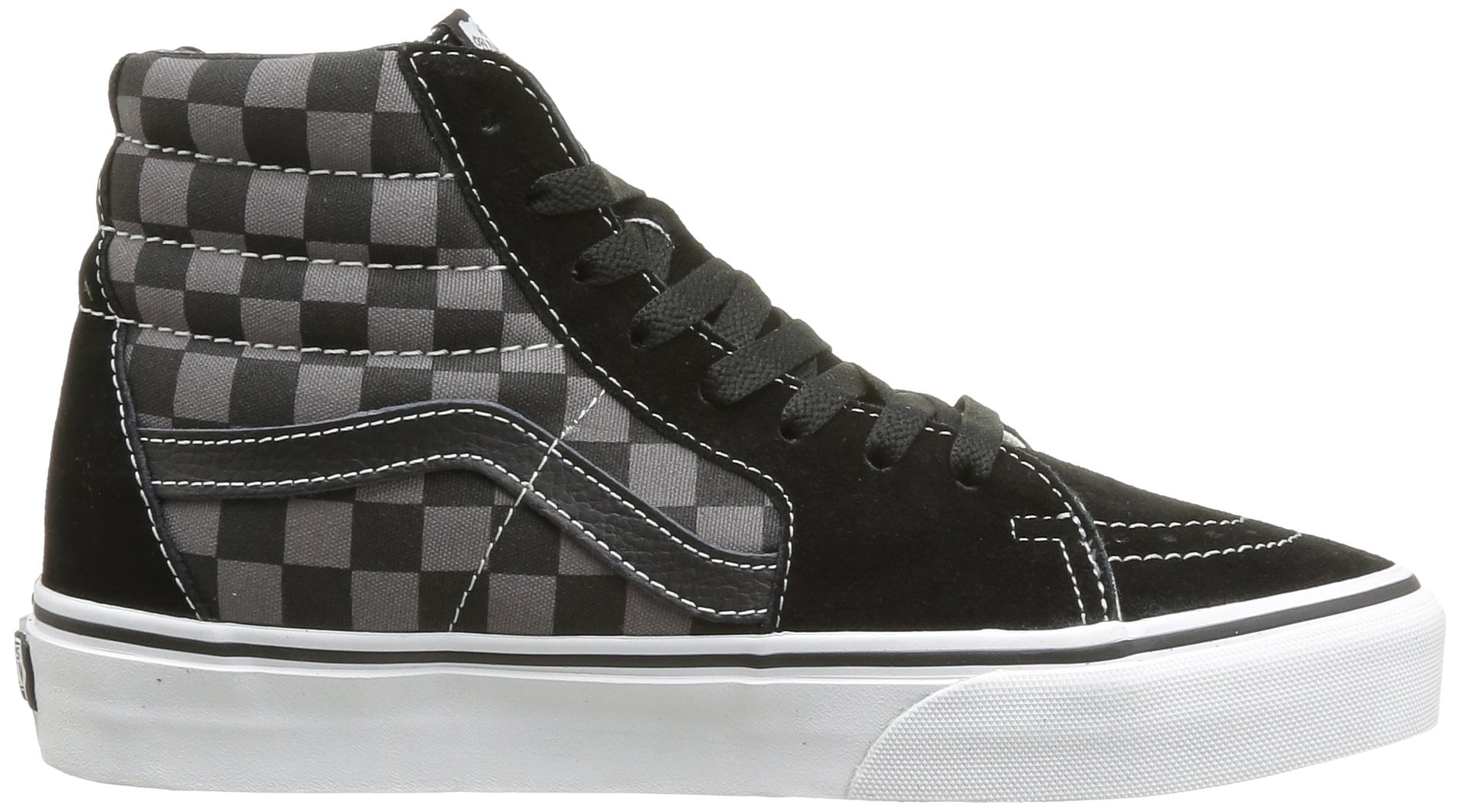 vans sk8 hi black pewter checkerboard