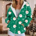thumbnail image 2 of UngA Women's Christmas Sweatshirts Zip Up Hoodies Oversized Sweatshirts Fall School Fashion Outfits Casual Jackets 2025 Winter Clothes Christmas Hoodie for Women,XXXL, 2 of 7