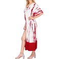 thumbnail image 2 of HAPPY BAY Women's Summer Loose Tunics House Wear Beach Dresses 12-16 Red_AC921, 2 of 4