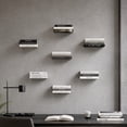 thumbnail image 6 of Invisible Floating Bookshelf, Black Stainless Steel Hidden Wall Mounted Storage Shelf, 1 Pack Hanger Decoration, for Organizing Books Small Decor Items Photos in Bedroom Living Room Dorm Home Office, 6 of 8