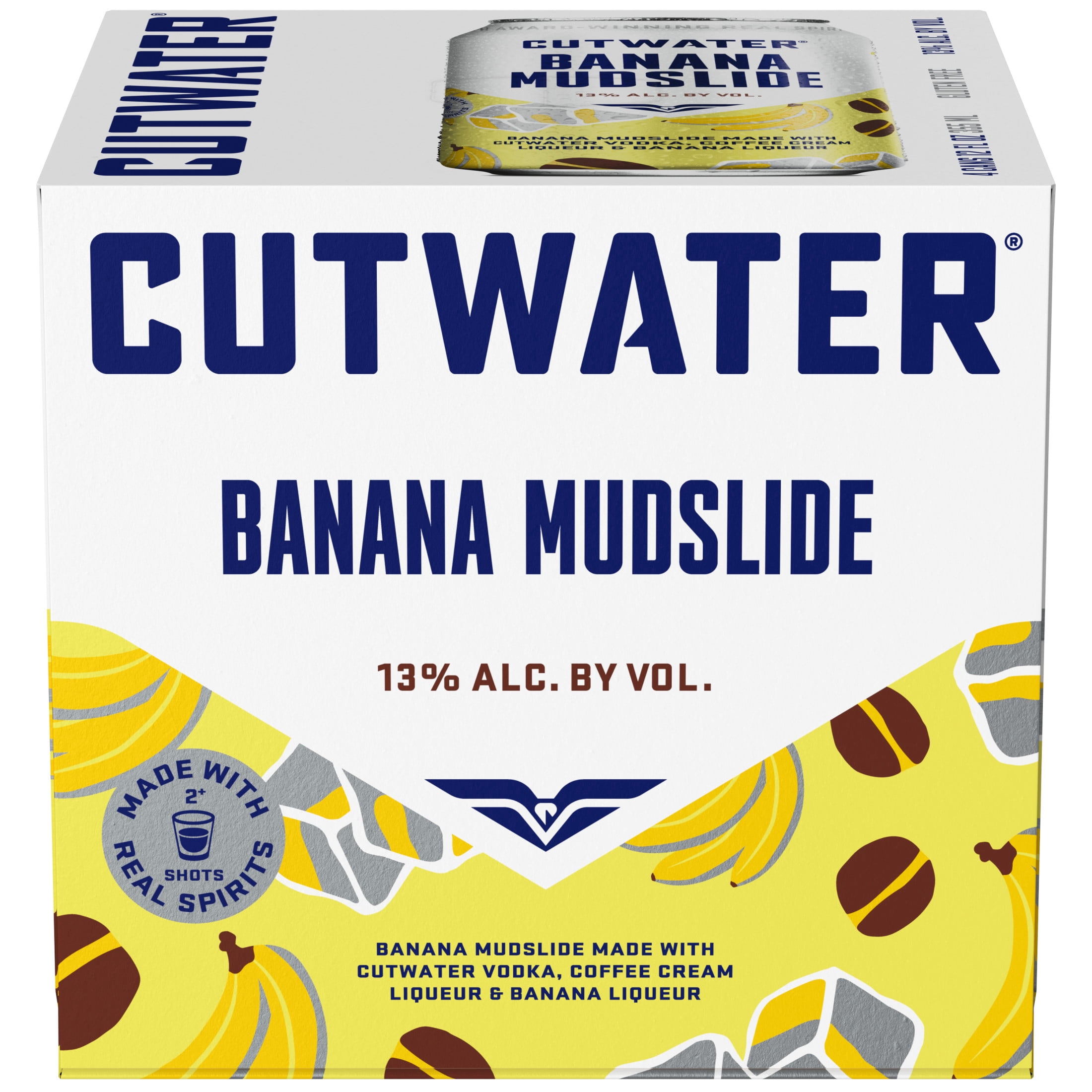 Cutwater Banana Mudslide, 4 Pack 12 fl oz Cans, 13% ABV