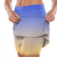 thumbnail image 5 of Jxximdong Skorts for Women Women's Fashionable Athleisure Skirt With Pockets Camouflage Printed Mid Rise Skirts Tennis Skirts Blue L Culottes, 5 of 9