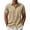 Khaki, variant on WIZUTIZ Mens Casual Button Down Shirt Short Sleeve Summer Shirt for Beach Vacation Resort Wear