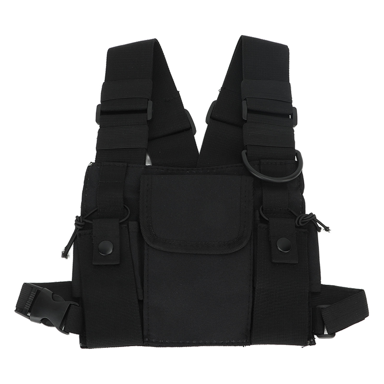 Multifunctional Chest Pack Front Chest Backpack Running Vest Bag for Men and Women Black Walmart