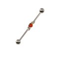 thumbnail image 4 of Industrial Barbell Surgical Steel Scaffold Ear Barbell Ring Piercing Jewelry 14G, 4 of 12