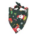thumbnail image 2 of sweethay Toalla de saliva para mascotas de Navidad, pañuelo de animales pequeños, bufanda, babero, accesorio de decoración para fiestas, Ropa para mascotas papa noel verde, 2 of 6