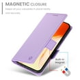 thumbnail image 2 of Compatible with iPhone 16 Wallet Case, Classic PU Leather Flip Folio Case with Card Holders Kickstand [Shockproof TPU Inner Shell] Phone Cover for iPhone 16, Purple, 2 of 7