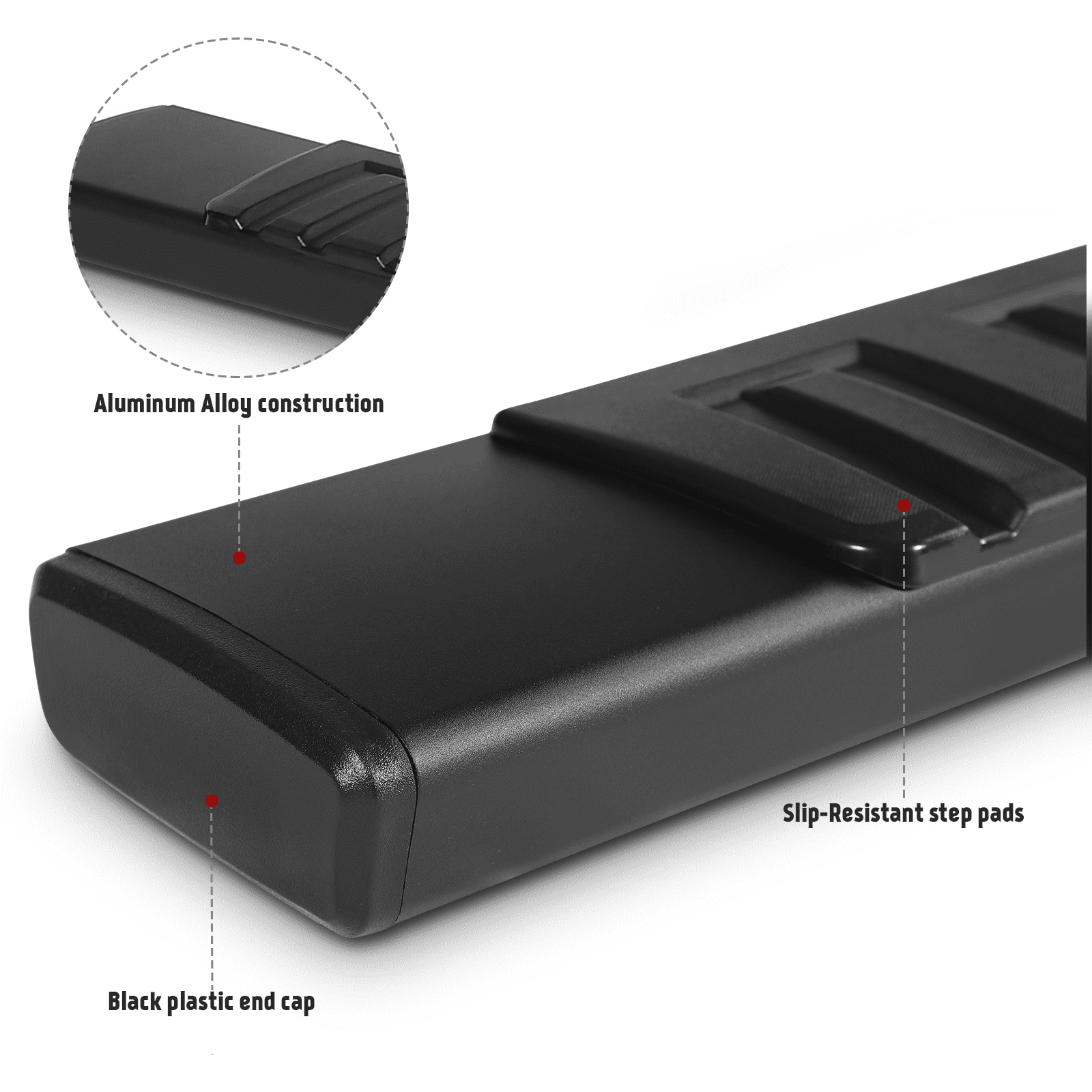 TPA 6 inch Running Boards Fit for 2005-2023 Toyota Tacoma Double Cab Black Aluminum Alloy Side Step Nerf Bar