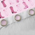 thumbnail image 4 of jejeloiu Vintage Cowgirls Boots Black Out Curtains,Pink Stars Print Curtains Pack of 2 (42x63 Each) For Girls Women, 4 of 6