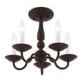 thumbnail image 2 of 5011-01 Livex Lighting Williamsburgh - 5 Light Convertible Mini Chandelier in Traditional Style - 13 Inches wide by 11 Inches high-Antique Brass, 2 of 7