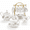 Flower, variant on Porcelain Ceramic 22-piece Tea Set Teapot And Cup 30.7 Ounces For 6 Gift Sets Or Coffee Lovers Wedding Birthday