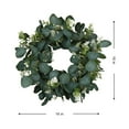 16" Artificial Eucalyptus leaf Wreath Fake Greenery plant Spring Summer
