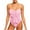 Pink, variant on Women's Ruffled Halter Neck Cami Top - Feminine Flowy Resort & Date Night Wear