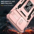 thumbnail image 7 of Sliding Lens Cover Case for Motorola Moto G Stylus 5G 2023,Dteck Shockproof Rubber Case Military Grade Protection Hard PC Back 360° Rotation Ring Stand Cover, Rosegold, 7 of 7
